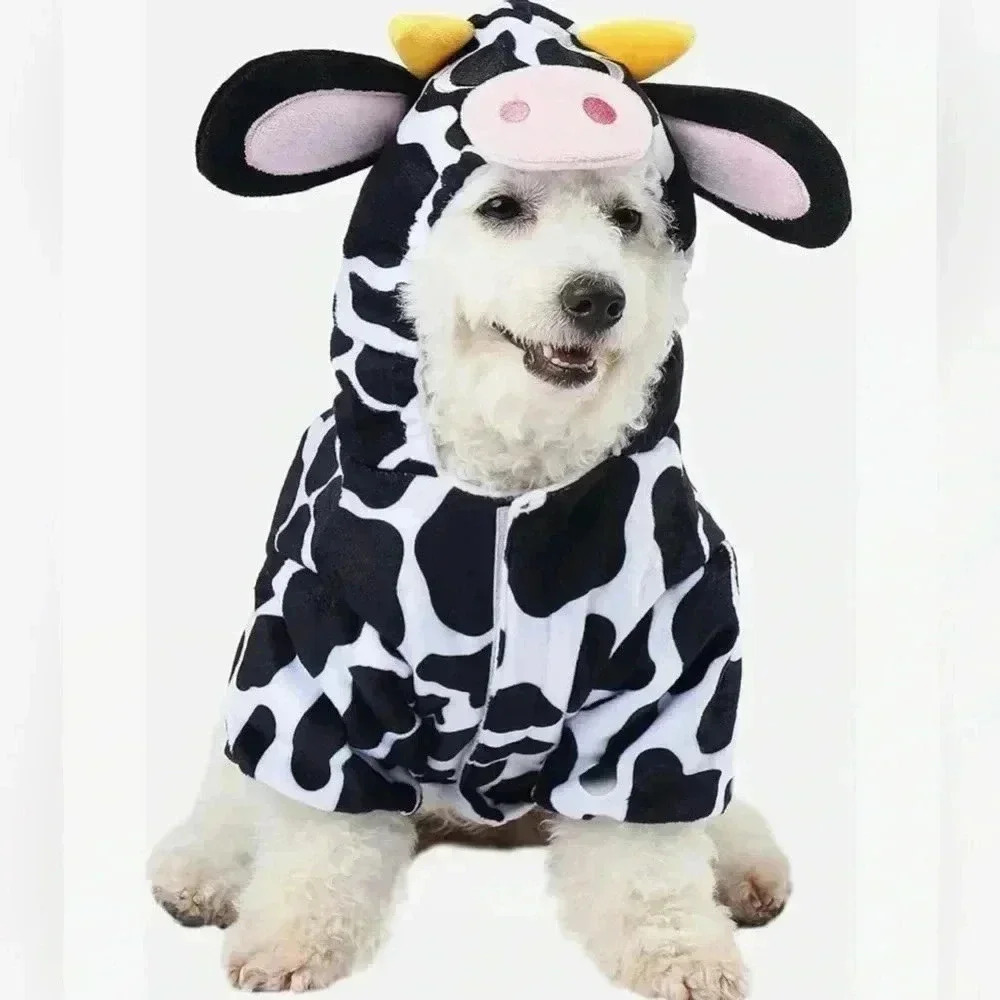 New Spooktacular Creations Pet Costume Dog Milk Cow Costume Size M - Picture 3 of 9